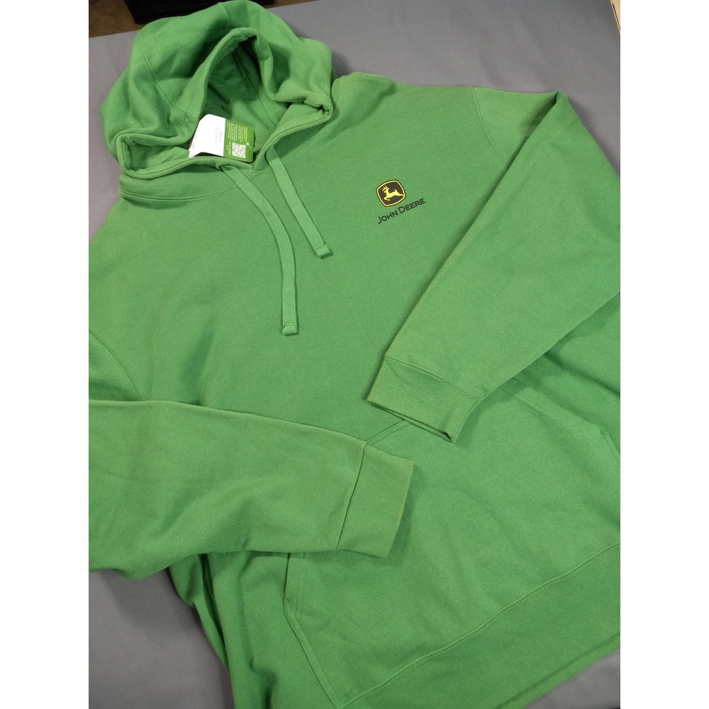 John Deere Mens XXL Green Family Heritage Tractor Pullover Hoodie Sweatshirt NEW